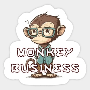 monkey business Sticker